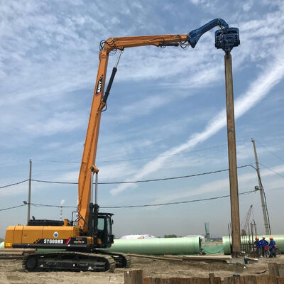 40-45 Ton Excavator Mounted Pile Driver - Wood Pile Specialized With Flexible Control And High Efficiency