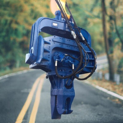 Blue Photovoltaic Pile Driver - Hydraulic Motor & High-Configuration Core Components
