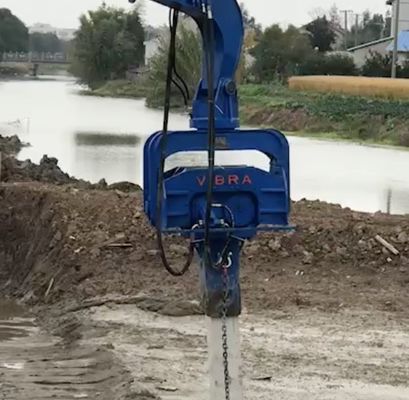 Pile Driver - Amphibious Operation for Sheet Piling