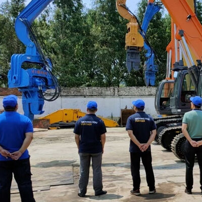 Excavator-Mounted Hydraulic Pile Driver – 18m Max Length & Powerful Vibration