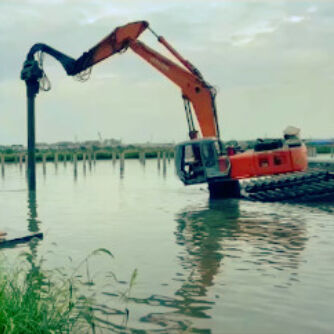 Universal Flexible Mounted Pile Driver - 15m Sheet Piling With Easy Installation And Wide Compatibility