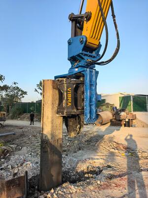 Máy đóng cọc Side Grip - Đầu đóng cọc nghiêng hai chiều & Cú thổi năng lượng tác động cao với độ ồn thấp Hoạt động thân thiện với môi trường